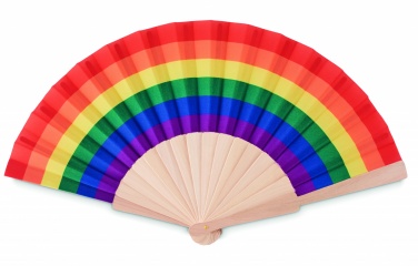 Logotrade promotional product image of: Rainbow wooden hand fan