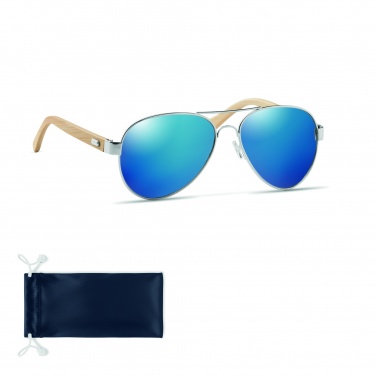 Logo trade advertising products image of: Bamboo sunglasses in pouch TARTU