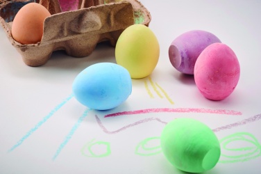 Logo trade promotional giveaways image of: 6 chalk eggs in box