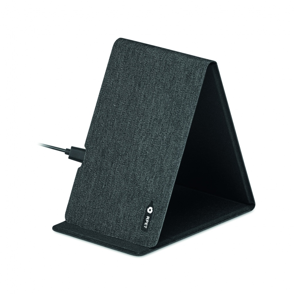 Logotrade promotional merchandise picture of: RPET wireless charger 15W