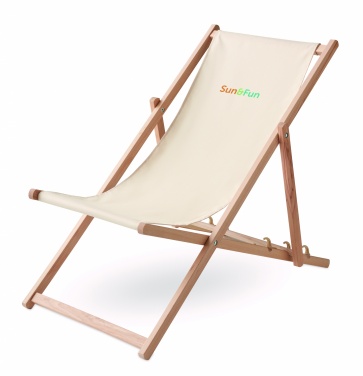 Logo trade promotional gifts image of: Beach chair in wood