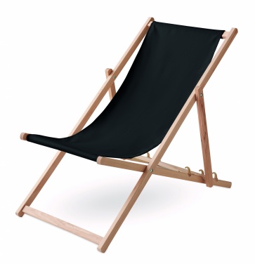 Logo trade promotional giveaways image of: Beach chair in wood