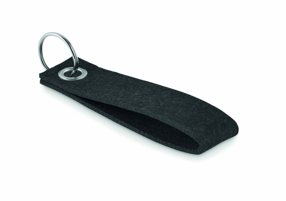 Logo trade corporate gift photo of: RPET felt key ring Hämeenlinna