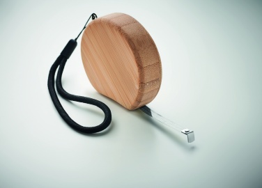 Logo trade promotional item photo of: Measuring tape in bamboo 2m