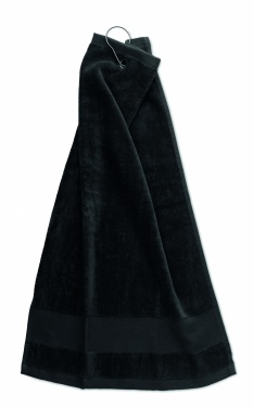 Logo trade promotional item photo of: Cotton golf towel with hanger