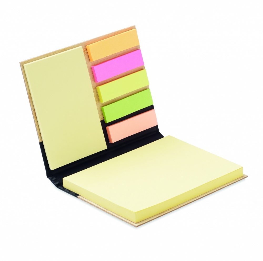 Logotrade promotional item image of: Bamboo sticky note memo pad
