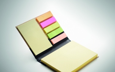 Logo trade promotional giveaways image of: Bamboo sticky note memo pad