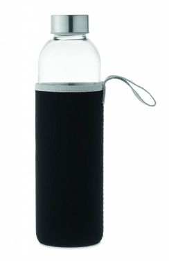 Logo trade promotional gifts image of: Glass bottle in pouch 750ml