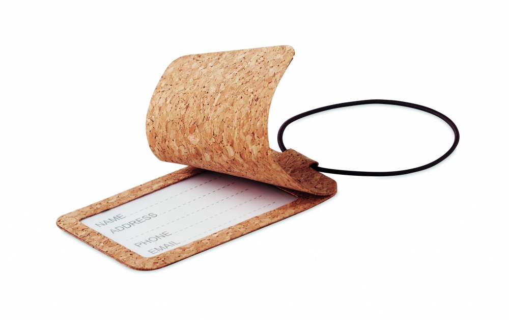 Logo trade corporate gift photo of: Cork luggage tag