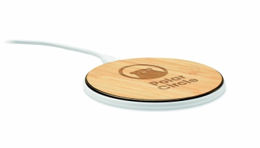 Logo trade promotional product photo of: Bamboo wireless charger 10W