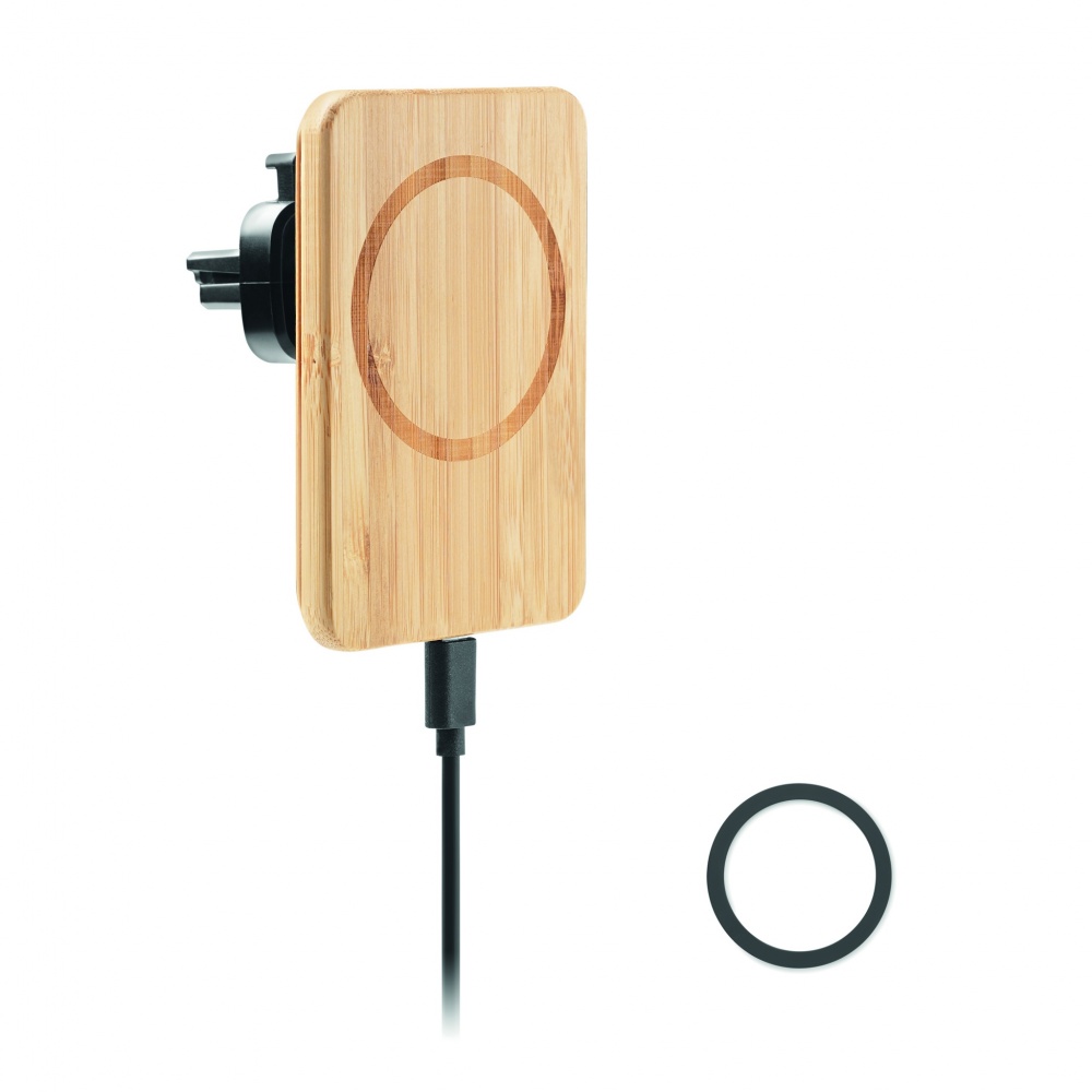 Logo trade business gifts image of: Magnetic wireless charger 15W