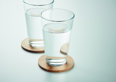 Logo trade promotional items picture of: Set of 6 bamboo coasters