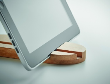 Logo trade promotional gift photo of: Bamboo tablet/smartphone stand