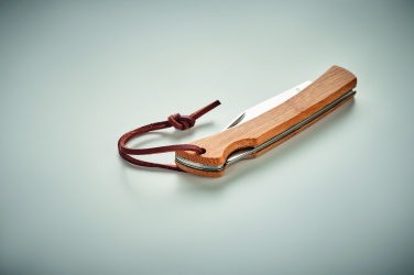 Logo trade promotional items picture of: Foldable knife in bamboo