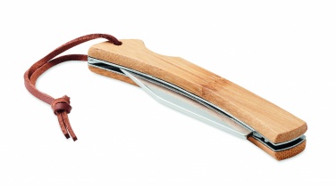 Logotrade promotional products photo of: Foldable knife in bamboo