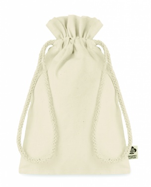 Logo trade promotional gifts image of: Small organic cotton gift bag