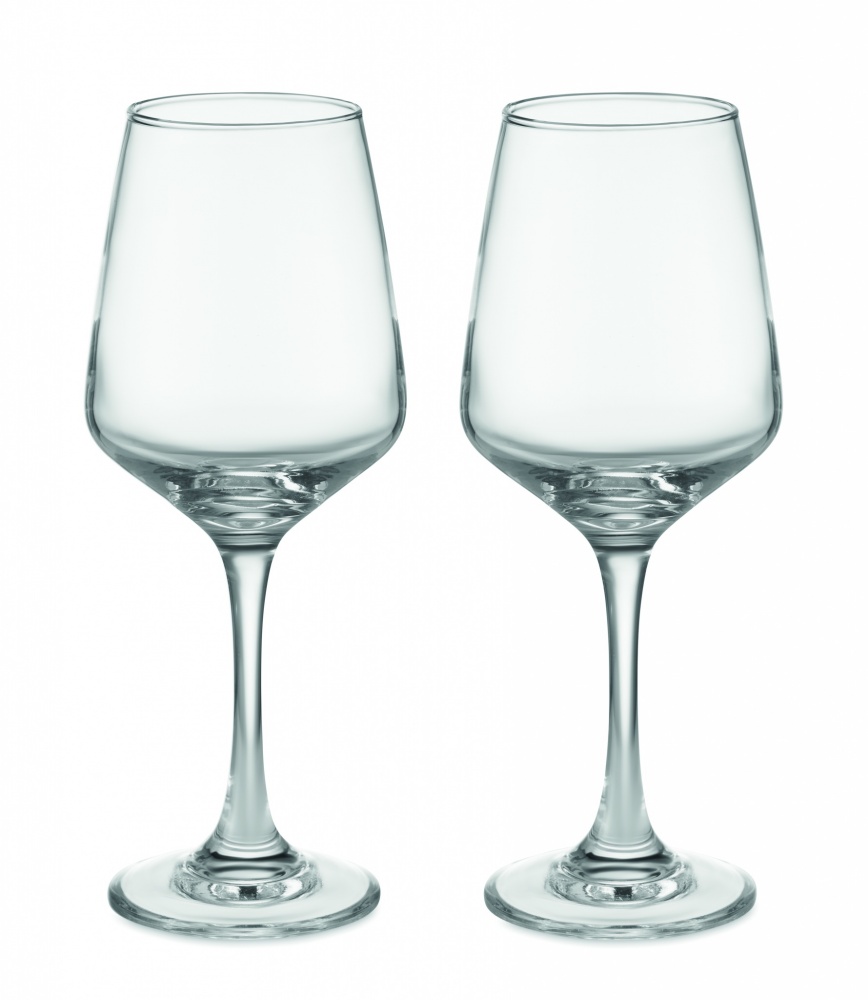 Logo trade promotional merchandise photo of: Set of 2 wine glasses