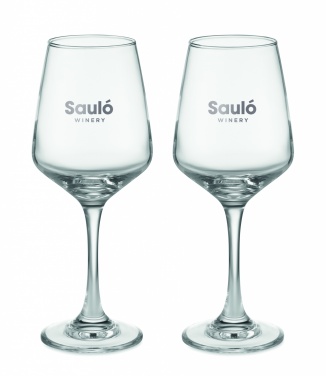 Logo trade promotional items picture of: Set of 2 wine glasses