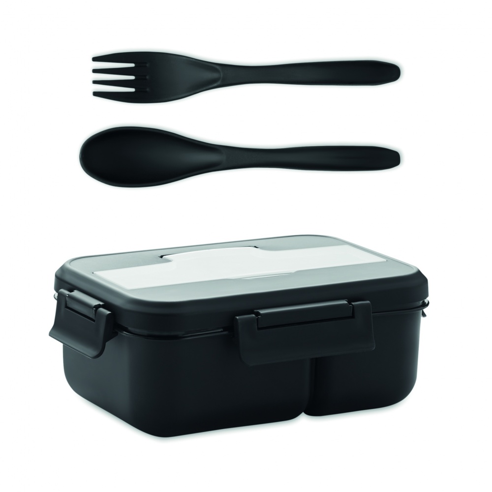 Logo trade advertising product photo of: Lunch box with cutlery in PP