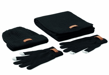 Logo trade promotional gifts picture of: Set of 3 RPET winter pieces