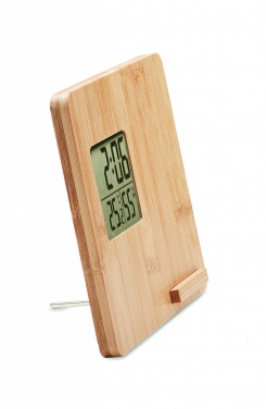 Logo trade promotional products picture of: Bamboo weather station 10W