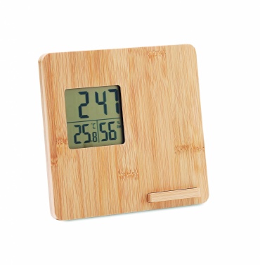 Logotrade corporate gift image of: Bamboo weather station 10W