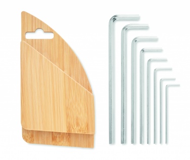 Logotrade promotional merchandise image of: Hex key set in bamboo