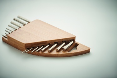 Logotrade promotional item image of: Hex key set in bamboo