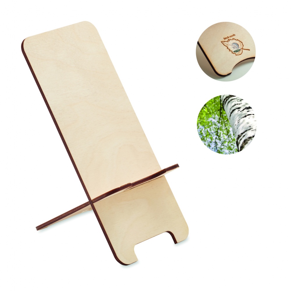 Logotrade corporate gifts photo of: Birch Wood phone stand