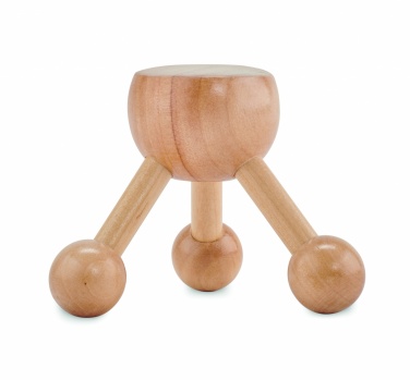 Logo trade promotional merchandise photo of: Hand held massager in wood