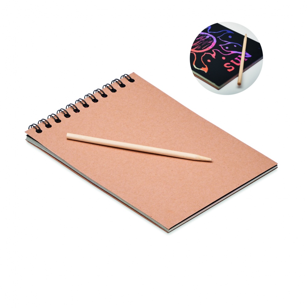 Logo trade corporate gift photo of: Scratching paper notebook