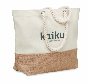 Logo trade promotional giveaways picture of: Canvas beach bag 280 gr/m²