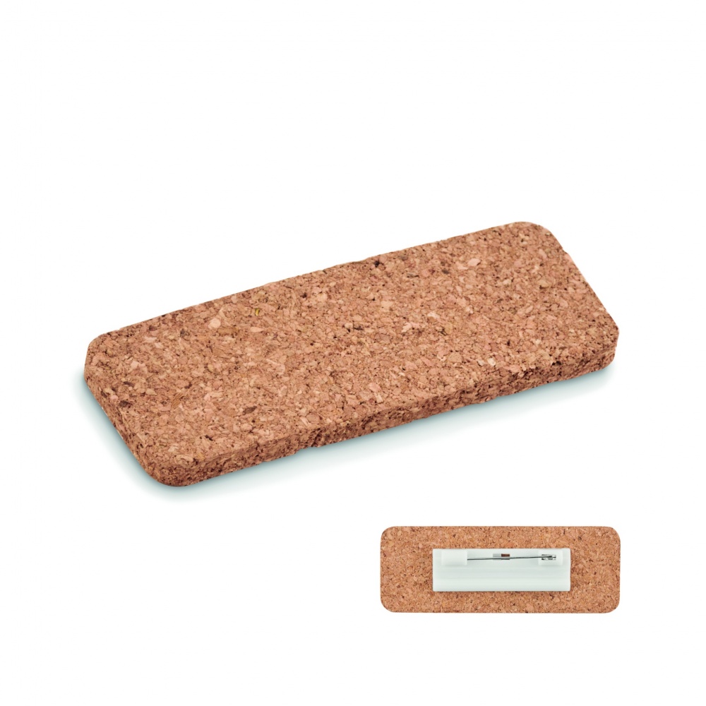 Logotrade promotional merchandise photo of: Name tag holder in cork