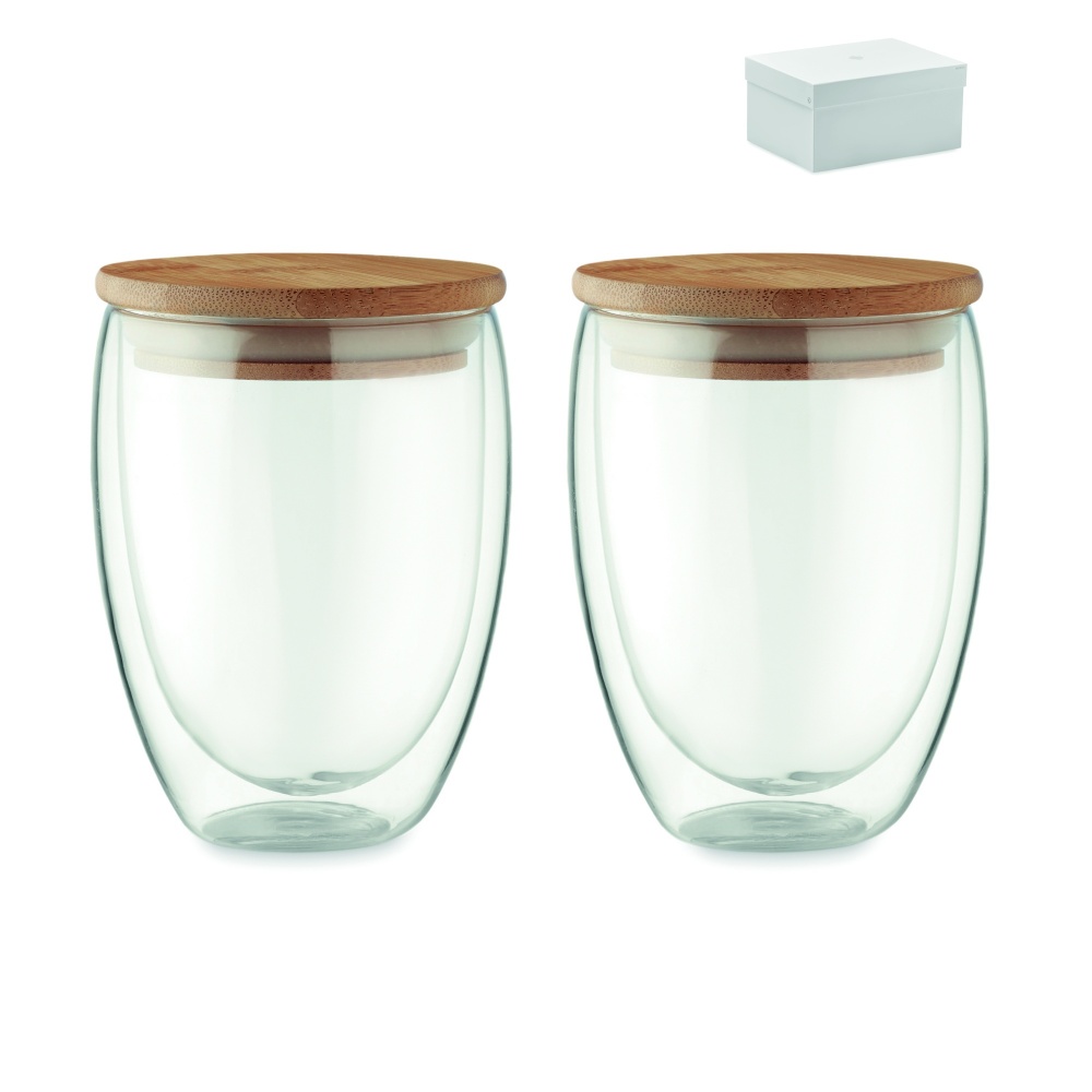 Logotrade promotional gift picture of: Set of 2 glasses 350 ml in box
