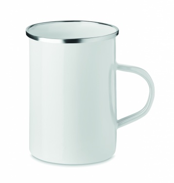 Logo trade promotional giveaway photo of: Metal mug with enamel layer