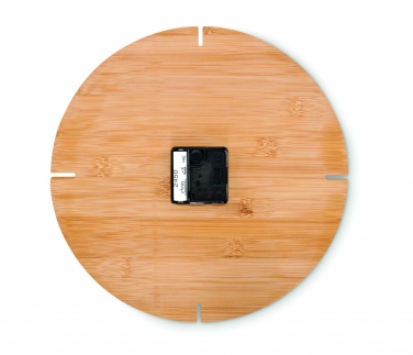 Logo trade promotional items picture of: Round shape bamboo wall clock