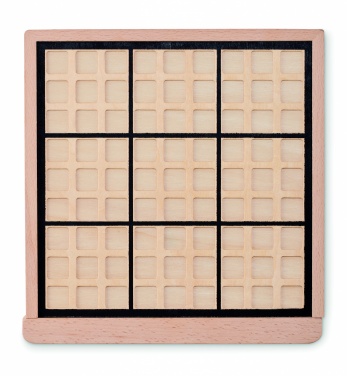 Logo trade advertising products image of: Wooden sudoku board game