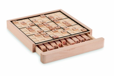 Logo trade promotional merchandise image of: Wooden sudoku board game
