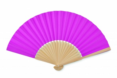 Logo trade business gifts image of: Manual hand fan