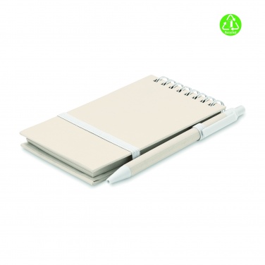 Logo trade advertising products picture of: A6 milk carton notebook set