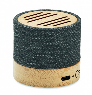 Logo trade promotional items picture of: Bamboo RPET wireless speaker