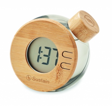 Logotrade promotional gift picture of: Water powered bamboo LCD clock