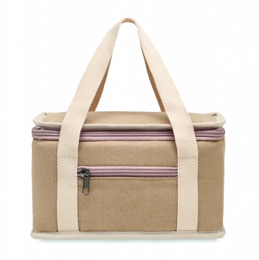 Logo trade corporate gifts image of: 6 can cool bag canvas 320gr/m²