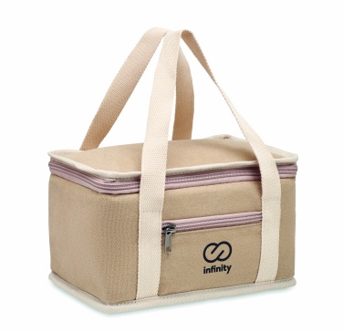 Logo trade corporate gift photo of: 6 can cool bag canvas 320gr/m²