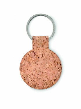 Logotrade advertising product image of: Round cork key ring Mikkeli
