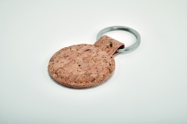 Logotrade corporate gift image of: Round cork key ring Mikkeli