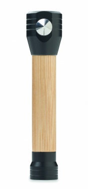 Logo trade corporate gifts image of: 3-in-1 bamboo flashlight with an emergency hammer and seatbelt cutter