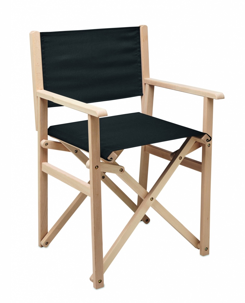 Logo trade promotional item photo of: Foldable wooden beach chair