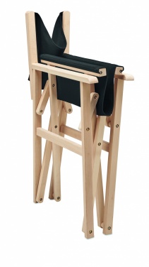 Logo trade corporate gifts image of: Foldable wooden beach chair