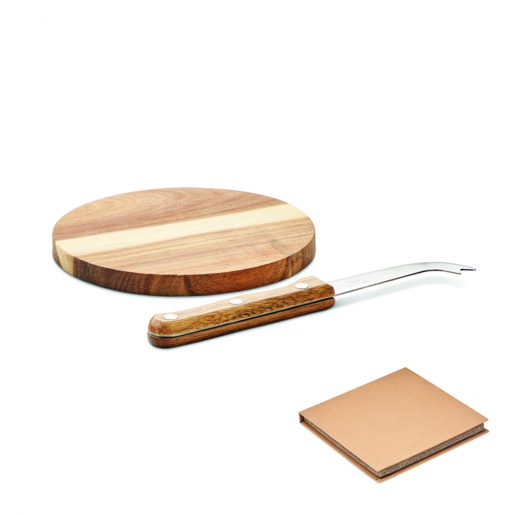 Logo trade promotional gift photo of: Acacia cheese board set Dresden